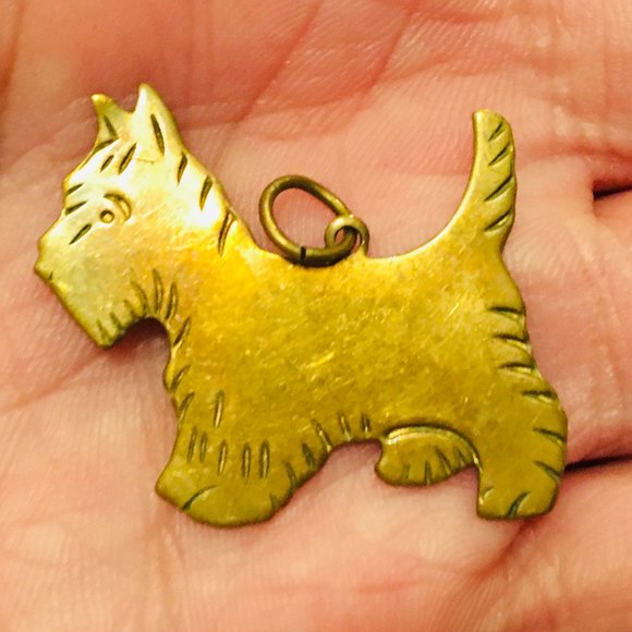 Scottish Terrier Pendant Vintage Mid-Century 1950s - Picture 7 of 8